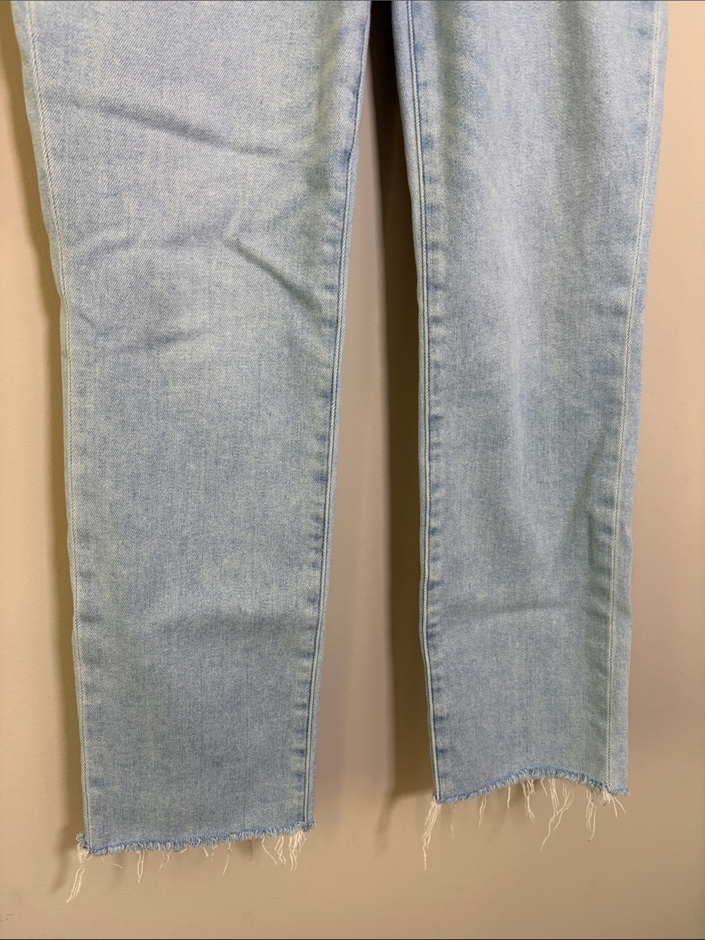 Paige Jean Amber Billie Raw Hem Straight Leg Light Wash Designer Sz 29 - Picture 4 of 10